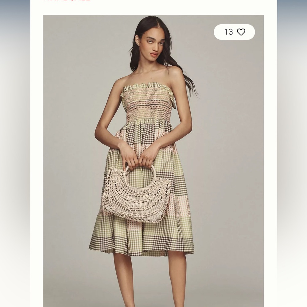 Maeve Strapless A-Line Midi Dress